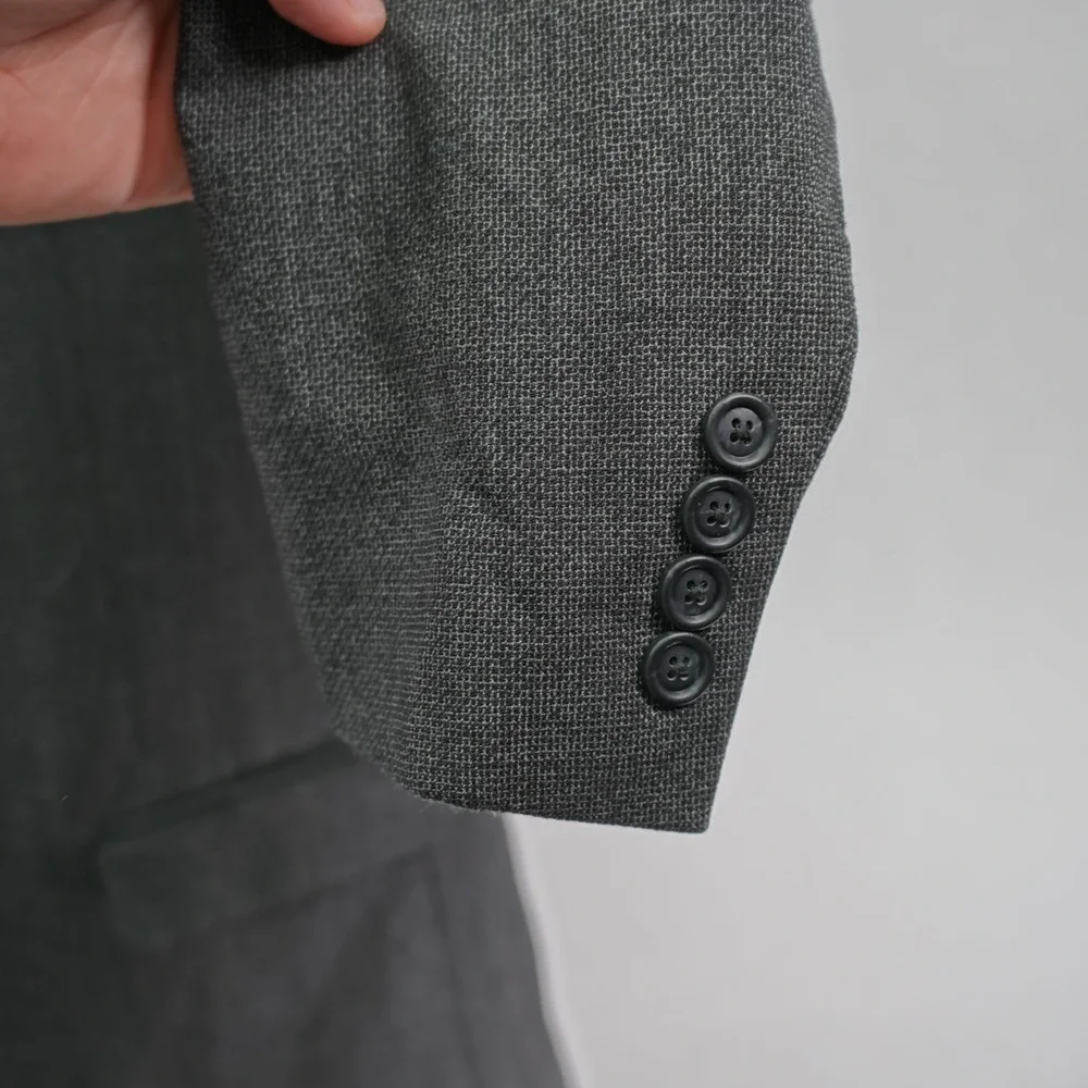 Joseph Jos A Bank Thick Textured Wool Cotton Gray Check Sport Coat 40S Tagged 42